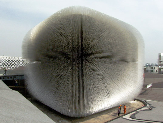 Shanghai Expo 2010, thomas heatherwick, uk pavilion, sustainable  design, green design, sustainable architecture, green building, seed  bank, pincushion building, porcupine building